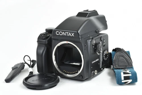 Contax 645 Camera Body AE Finder w/MF-1, 120/220 Film Back MFB-1B [Good] 06-m76
