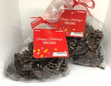 Happy Holidays Pinecone 15 Pieces Lot (2) Bags Gift Decor Christmas