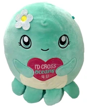 Squishmallow OLINA the Octopus I'd Cross Oceans 4 U Heart Love Squishmellow 8”