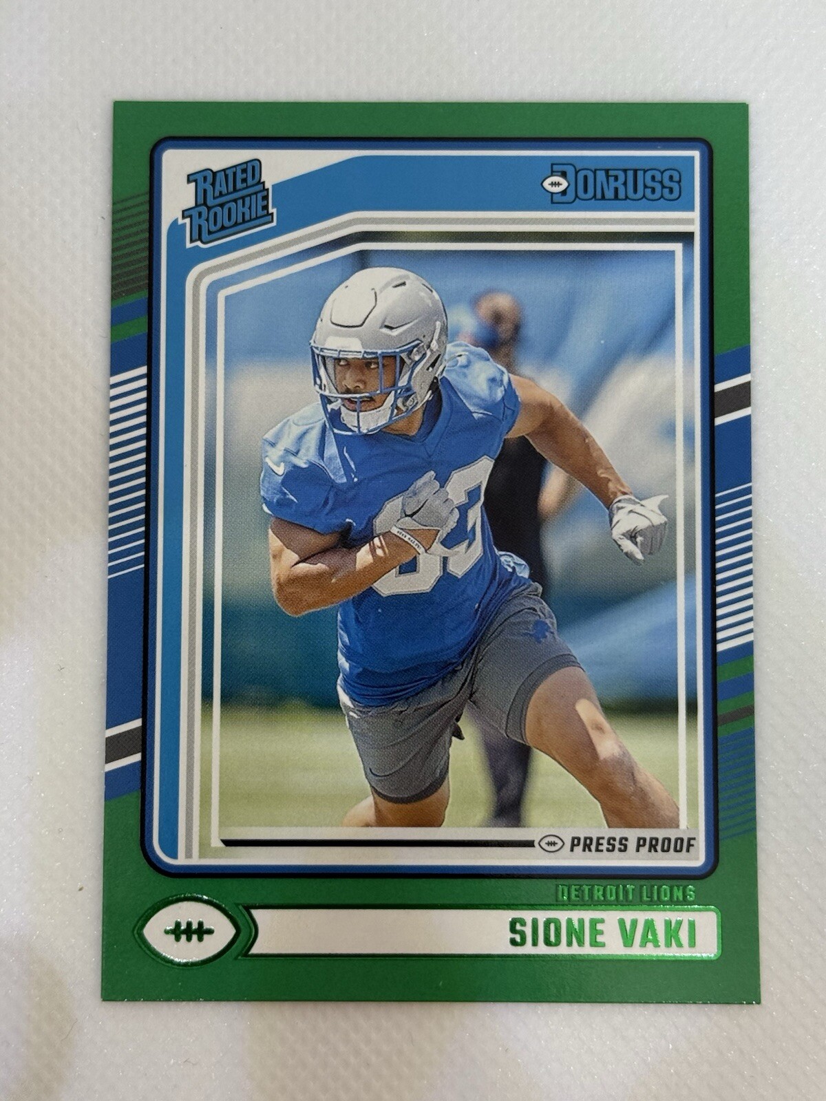Sione Vaki Panini Donruss #332 Press Proof Green
