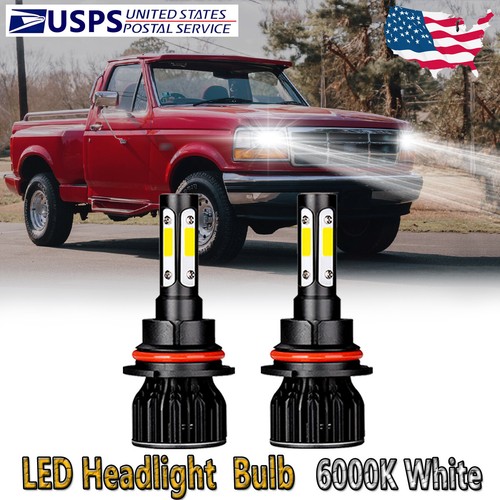 Para Ford F-150 1992 1993 1994 1995 1996 Faros delanteros 9007 LED 6000K K9B - Imagen 2 de 13
