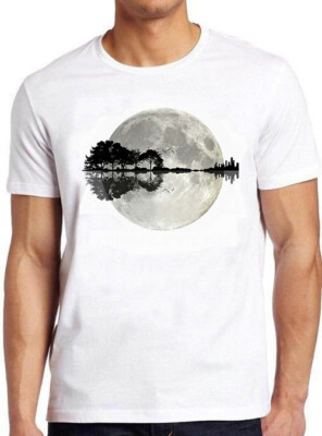 T-Shirt Gitarre Baum Mond Vögel Natur lustig Meme Kult Film Musik Geschenk M707