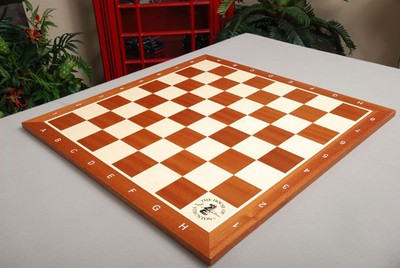 Mahogany and Maple Wooden Tournament Chess Board