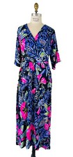 Lilly Pulitzer Women´s Parigi Elbow Sleeve Midi Dress Onyx Earned Stripes Size L