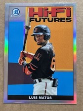 Luis Matos 2022 Bowman Chrome Hi Fi Futures Rookie Baseball Card. RC. Giants