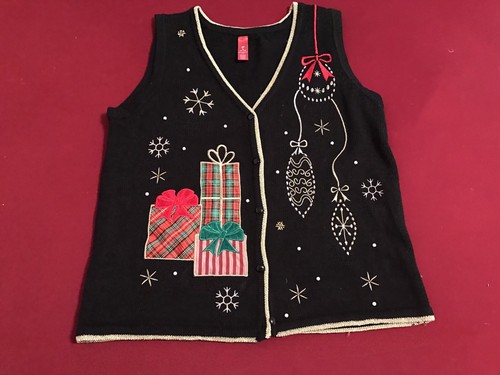 Woman UGLY CHRISTMAS SWEATER VEST Size 