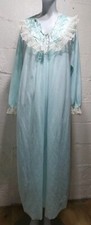 Vintage Nightgown Ashley Taylor Blue Large Made In USA 15843 Cottagecore