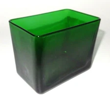 VINTAGE NAPCO EMERALD GREEN DEPRESSION GLASS VASE / PLANTER ~ SIGNED 1164