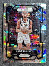 2023-24 Panini Prizm Oscar Tshiebwe Silver Cracked Ice RC Rookie Indiana Pacers