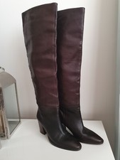 Massimo Dutti Female High Boots Leather Brown Size 5 Rrp £168