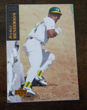1994 UPPER DECK BASEBALL #60 RICKEY HENDERSON OAKLAND ATHLETICS EX MAR135