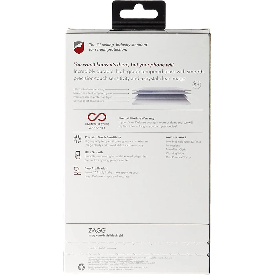 2x For iPhone 8 Plus iPhone 7 Plus ZAGG Tempered Glass Screen Protector Clear - Image 4 of 4