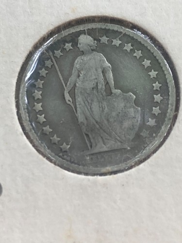 1899 Switzerland 1/2 Franc Silver Foreign Coin