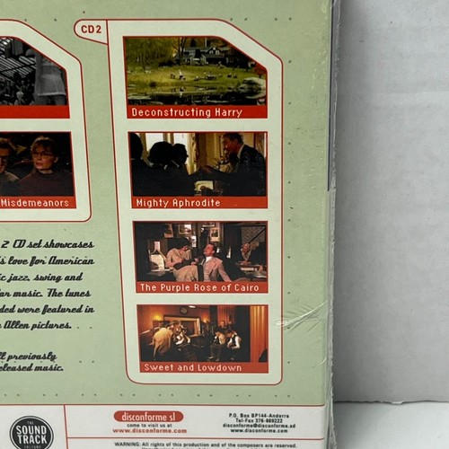 Woody Allen Film Music O.S.T. CD 2-Disc Set Import New Sealed - Picture 7 of 10