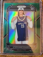 2023 Panini WNBA Prizm Stephanie Soares Rookie RC Green Holo Prizm #136 Wings