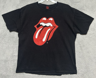 The Rolling Stones Mens XL Graphic T-Shirt Lips Mick Jagger Nice Fade Stones Tag