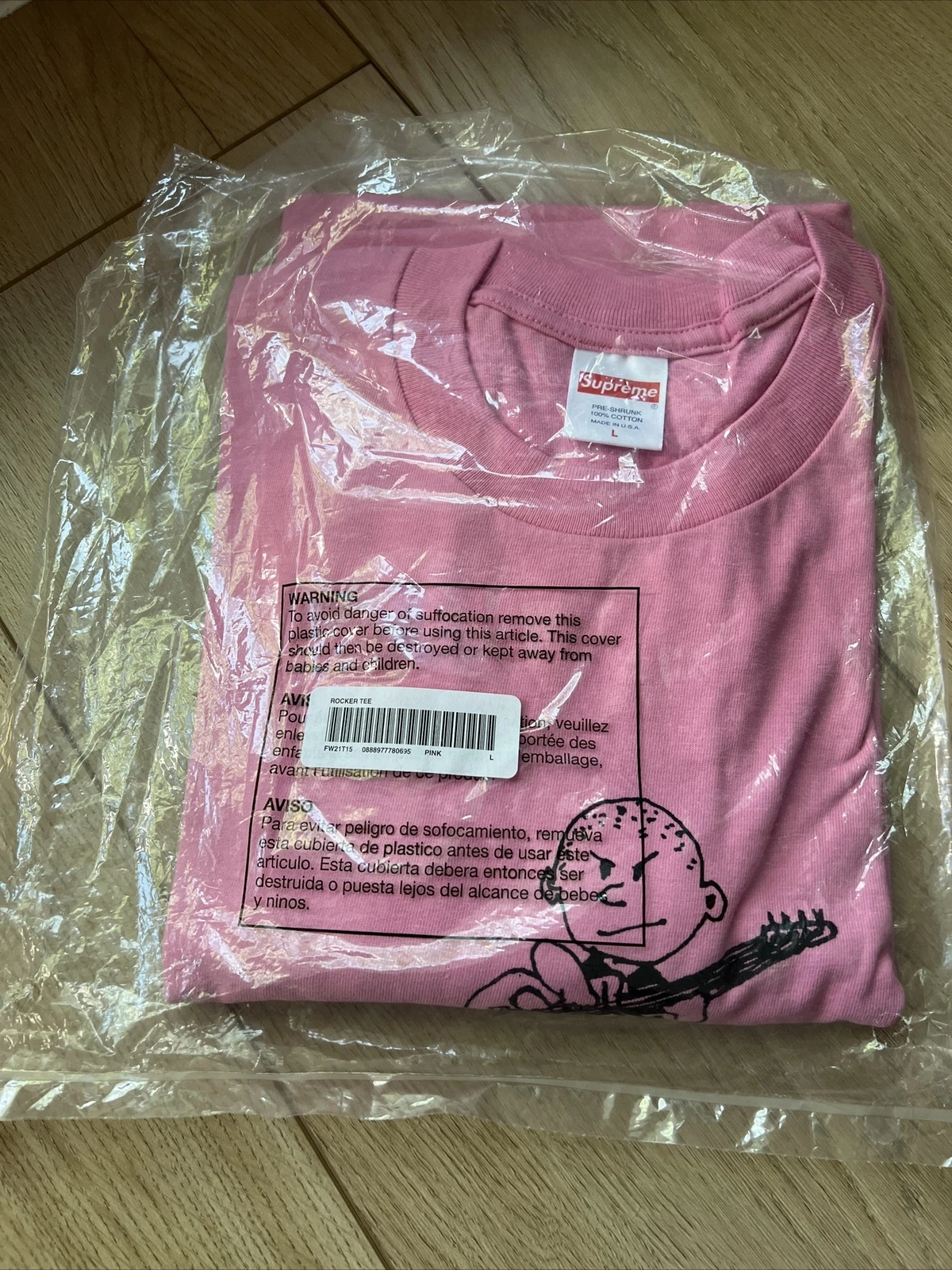 TEE SHIRT SUPREME ROCKER   TAILLE ROSE GRANDE / FW21 SEMAINE 7, (100 % AUTHENTIQUE) TOUT NEUF