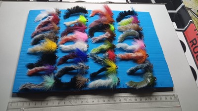 chiwanji 5pcs Couleur Zonker Streamer Truite Mouches de Mouche, 5 Couleurs, Pack 1, 7cm