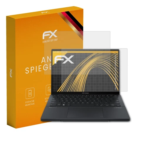atFoliX 2x Schutzfolie für Asus Zenbook Duo OLED UX8406 2024 matt&stoßfest