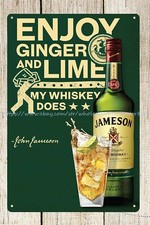 pub drink man cave kitchen Irish Whiskey club bar metal tin sign