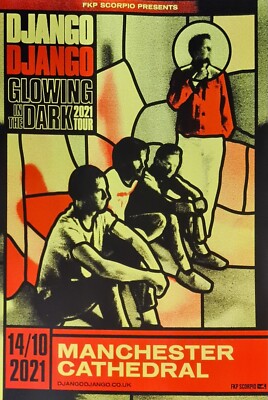 Django Django Glowing In The Dark 2021 Tour Souvenir Poster A3