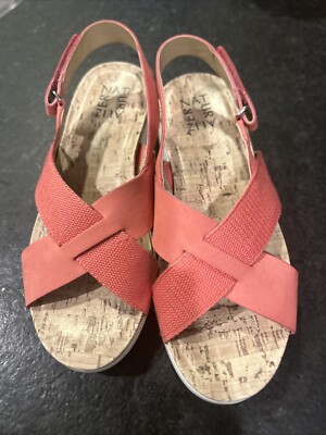 Naturalizer Flats/ Sandals L, Pink,  7.5, Leather & Fabric Upper, Comfort, EUC