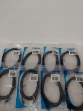 NEW Lot Of 8 CTG 7ft Cat5e Snagless Network Patch Ethernet Cable Black 15196