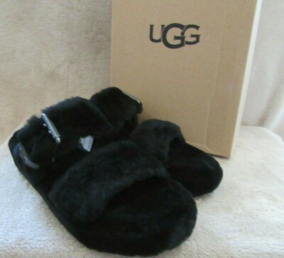 furry uggs black
