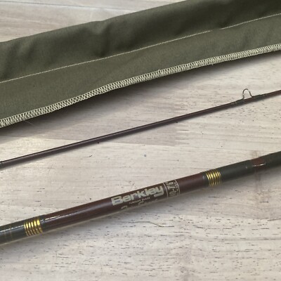 Canne à Pêche Vintage Berkley Tri-Sport T-40 7'6" 2 Brins Verre Tubulaire Pêche Mouche