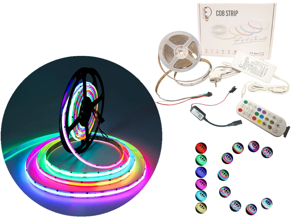 COB LED Streifen Stripe Band Lichtband , RGB IC, CCT, dimmbar, Selbstklebend, - Bild 3 von 4