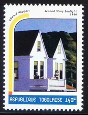 Togo 2000 MNH, Painting by Edward Hopper, American realist painter & printmaker