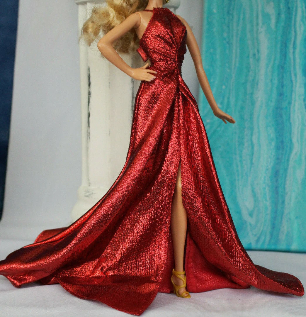 Couture 1970s Lipstick Red Silk Gazar Evening Gown with Huge Skirt and –  butchwaxvintage