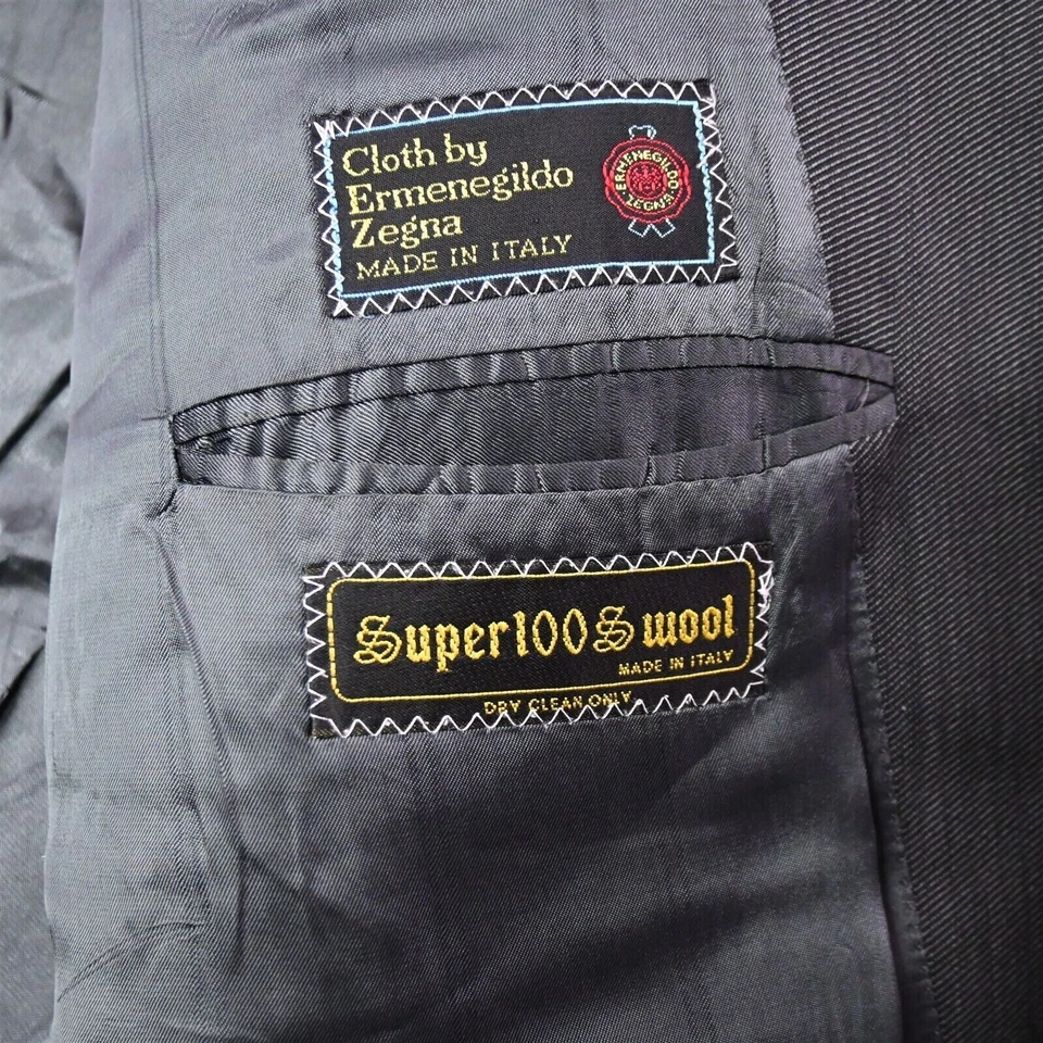 Blazer Abrigo Deportivo Chaqueta De Colección Collezioni Luomo Zegna 48L Old Money Italia Para Hombres Foto 4 de 4