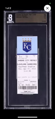 BOBBY WITT JR 2022 MLB Debut FULL Ticket Beckett 10 GEM MINT, ROYALS, RARE!!!