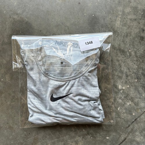 Nike Pro Dri-Fit Fitted T Shirt Men's Large Gray Heather Shirt Stretch Tee - Picture 7 of 7