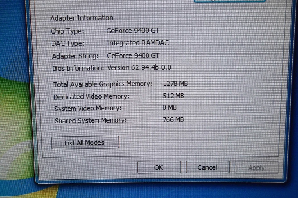 Dell GeForce 9400 GT PCIe Graphics Card 512MB HDMI VGA DVI TT1V8 NE29400TFHD56 - Image 4 of 4