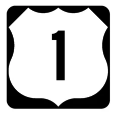 US Route 1 Sticker Decal
