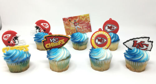 Ensemble de garnitures de cupcakes kansas City Chiefs Patrick Mahomes ***Tout neuf*** - Photo 1/7