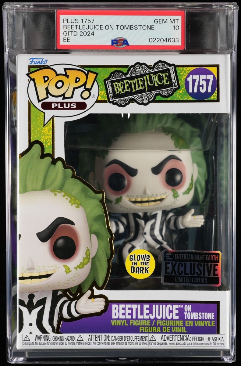 Funko Pop BEETLEJUICE On Tombstone Exclusive Limited PSA 10 *GEM*