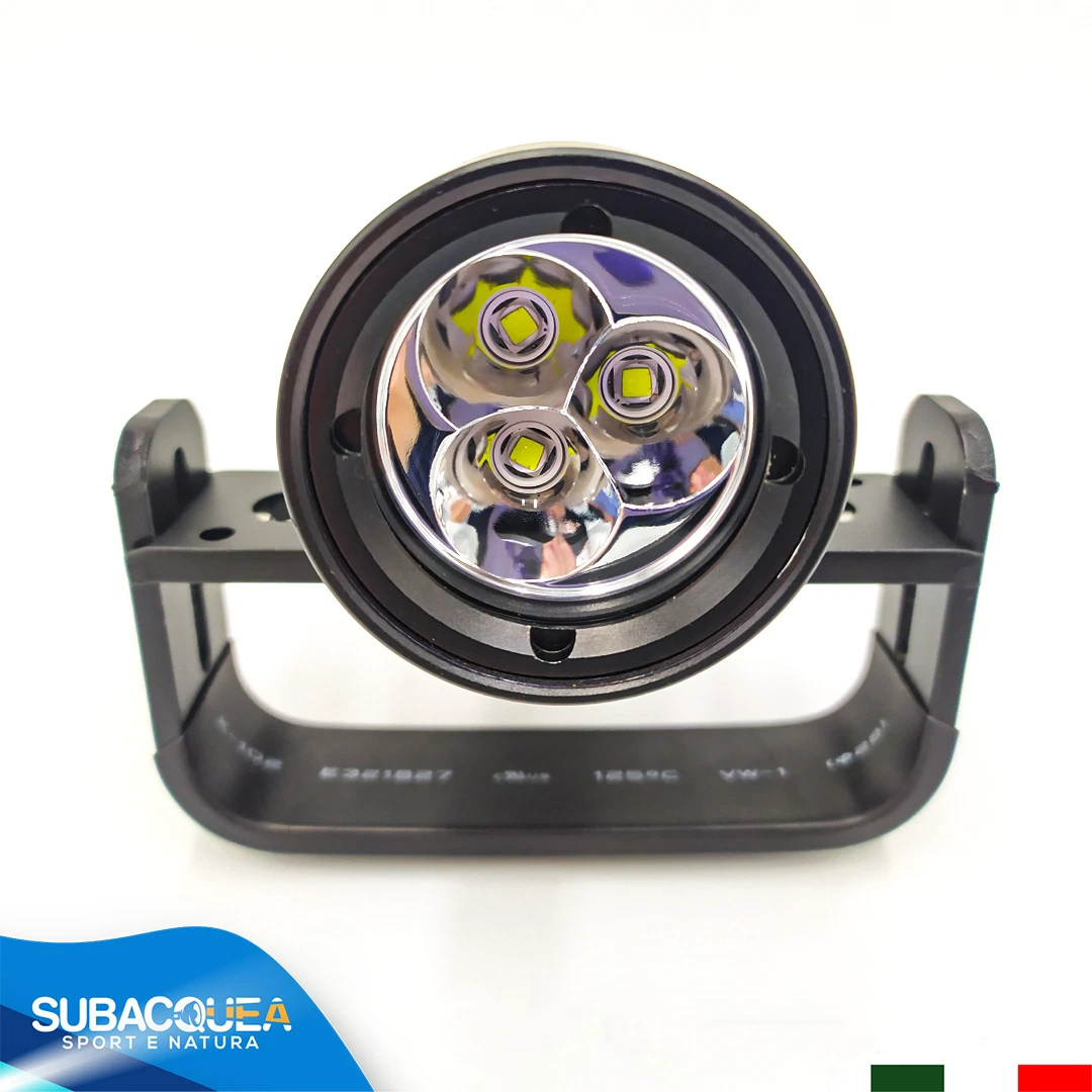 Torcia Impermeabile IPX8 Torcia Subacquea LED Impermeabile Fino A 394 Piedi (120m) - In Alluminio, Con Batteria E Carica USB Lampada Sub Impermeabile Ipx8