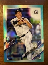 HISANORI YASUDA 2021 Topps Chrome NPB AQUA REFRACTOR 182/199 Chiba Lotte Marines