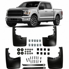 For 2021-2024 2025 Ford F-150 F150 Black Guards Splash Mud Flaps W Hardware 4x For 2021-2024 2025 Ford F-150 F150 Black Guards Splash Mud Flaps W Hardware 4x