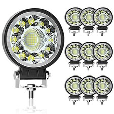 LED Spot Work Lights, 4 Inch LED Pods Light 99W Round Offroad Driving 99W 10PCS
