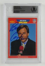 Bob Costas Signed 1989 Pro Set Announcers #23 Baseball Card Slabbed Beckett COA