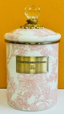 MacKenzie-Childs 89225-2112 Rosy English Garden Medium Canister, Hand Made. New!