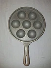 GRISWOLD NO. 32 CAST IRON AEBLESKIVER PAN NO. 962 ERIE PA DANISH 7 CUP, SEE PICS