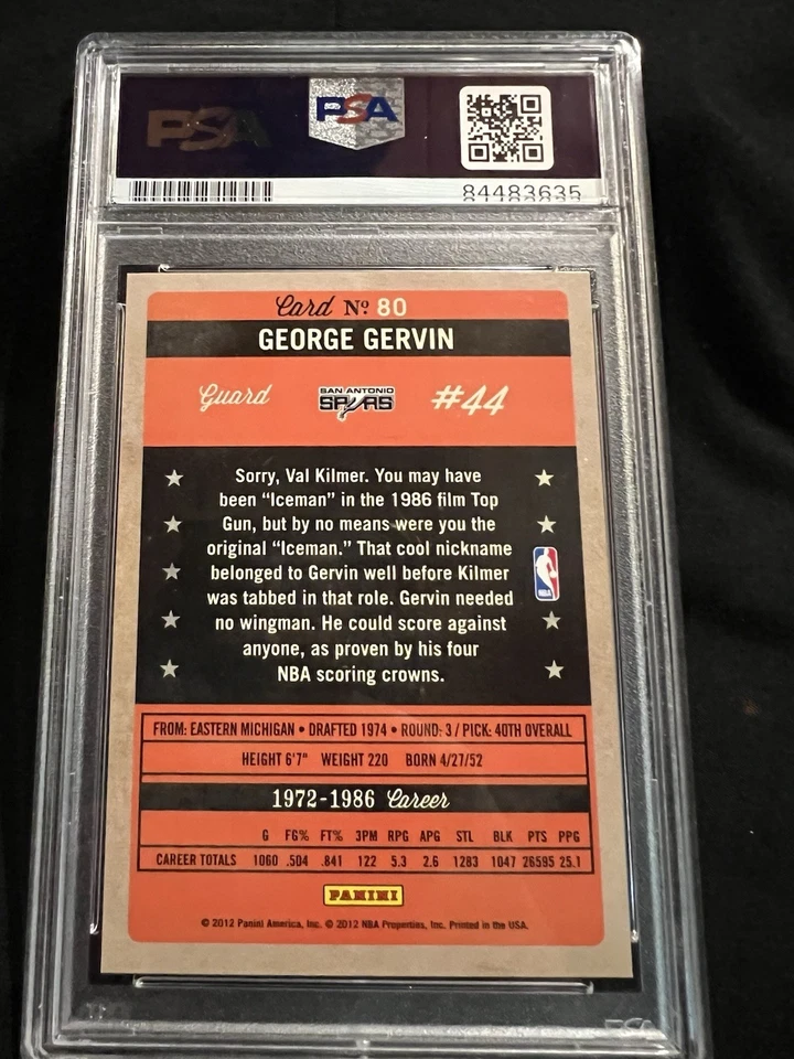 2011-12 pasado y presente - George Gervin #80 firmas (AU) Foto 2 de 2