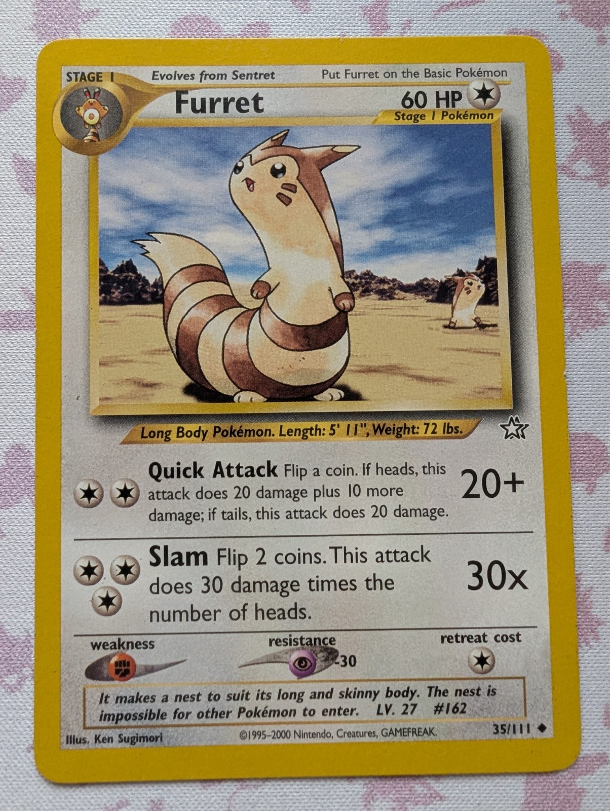 Furret - 35/111 [Neo Genesis] Pokemon TCG - Uncommon Pokemon Card - LP