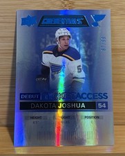 2021 Upper Deck Credentials Debut Ticket Access Blue /99 Dakota Joshua Rookie RC