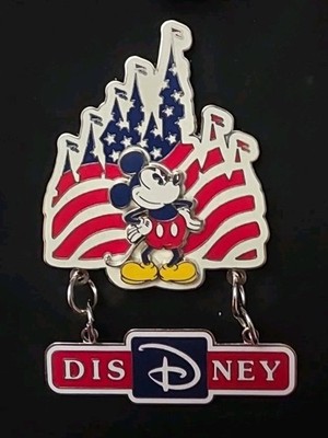 WDW Featured Artist Pin #11 ''Pure American Tradition'' Jumbo Pin w/Dangle LE 750